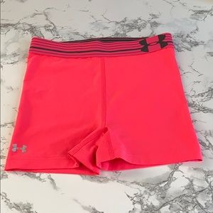 Under Armour Neon Pink Compression Shorts